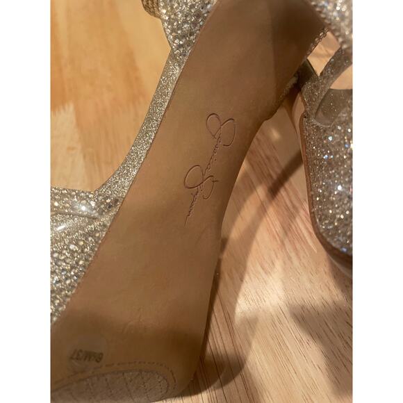 Jessica Simpson Glances There Gold Platform Strappy Sandals, S99 - Picture 8 of 10